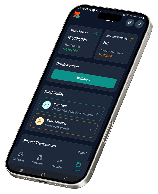 Square Meter Trust App Dashboard